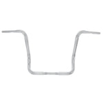 A pair of Burly Bagger Ape Hanger Handlebars - 13" - Chrome for Harley Davidson 97-07 FL, V-rod, XL, FXD Models on a white background.