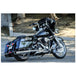 A pair of Burly Bagger Ape Hanger Handlebars - 13" - Chrome for Harley Davidson 97-07 FL, V-rod, XL, FXD Models on a white background.