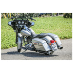 A pair of black Burly Bagger Ape Hanger Handlebars on a white background.