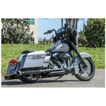 A pair of black Burly Bagger Ape Hanger Handlebars on a white background.