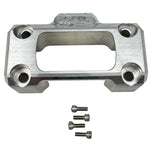 Three metal Digital Gauge Top Clamps for TC Bros. Pro Series Truss Risers in silver, black, and gold are shown with four screws on a white background. Ideal as replacements for Harley Davidson or Pro Series gauge setups. Brand: TC Bros.