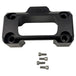 Three metal Digital Gauge Top Clamps for TC Bros. Pro Series Truss Risers in silver, black, and gold are shown with four screws on a white background. Ideal as replacements for Harley Davidson or Pro Series gauge setups. Brand: TC Bros.