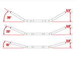 Three black TC Bros. 1" Tracker Handlebars for Second Generation Harley-Davidson TBW are displayed horizontally on a white background with bold text: "2025-UP SOFTAIL 2024-UP TOURING," ideal for compatible Harley-Davidson models.
