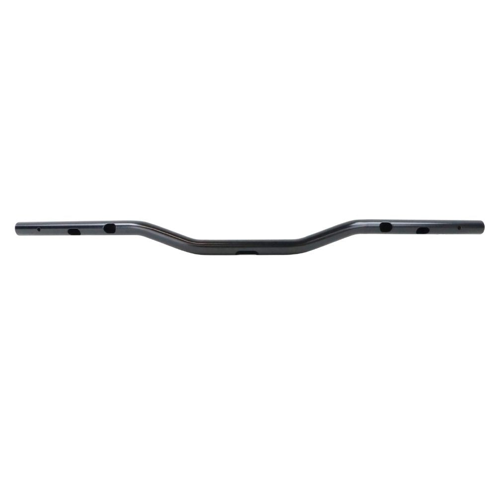 Three black TC Bros. 1" Tracker Handlebars for 2024-up Harley-Davidson Touring and Softail are shown horizontally against a white background with bold black text.