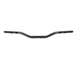 Three black TC Bros. 1" Tracker Handlebars for Second Generation Harley-Davidson TBW are displayed horizontally on a white background with bold text: "2025-UP SOFTAIL 2024-UP TOURING," ideal for compatible Harley-Davidson models.