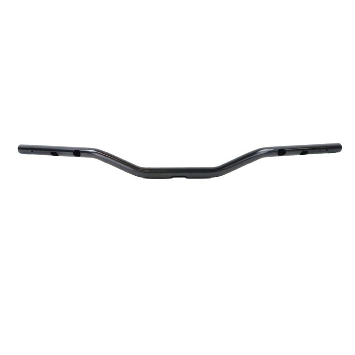 Three black TC Bros. 1" Tracker Handlebars for 2024-up Harley-Davidson Touring and Softail are shown horizontally against a white background with bold black text.