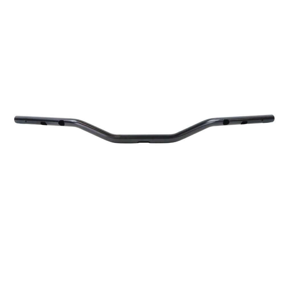 Three black TC Bros. 1" Tracker Handlebars for 2024-up Harley-Davidson Touring and Softail are shown horizontally against a white background with bold black text.