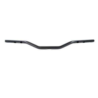 Three black TC Bros. 1" Tracker Handlebars for 2024-up Harley-Davidson Touring and Softail are shown horizontally against a white background with bold black text.