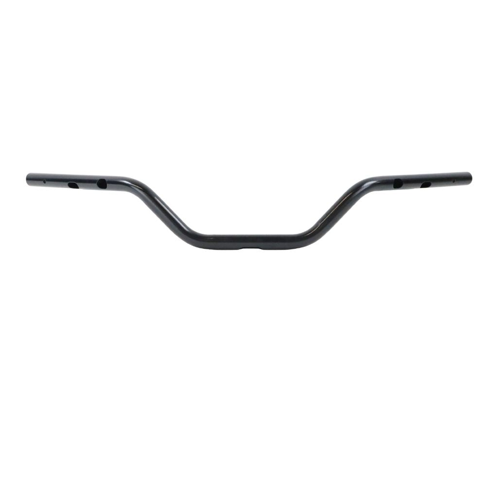 Three black TC Bros. 1" Tracker Handlebars for 2024-up Harley-Davidson Touring and Softail are shown horizontally against a white background with bold black text.