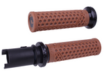 Nine Hart-Luck Lock-on Grips by ODI for Harley-Davidson First Gen Throttle-By-Wire motorcycles, shown in black with assorted colored end caps on a white background, labeled "FIRST GEN TBW" in bold black text.