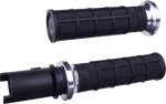 Nine Hart-Luck Lock-on Grips by ODI for Harley-Davidson First Gen Throttle-By-Wire motorcycles, shown in black with assorted colored end caps on a white background, labeled "FIRST GEN TBW" in bold black text.