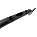 The ODI Podium V-Twin 1-1/8" Moto Handlebar for Harley-Davidson, designed for second generation throttle-by-wire motorcycles, features a black finish with a slight upward and backward sweep, reminiscent of classic moto handlebars.