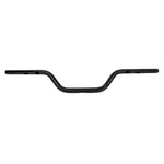 The ODI Podium V-Twin 1" Moto Handlebar for Harley-Davidson Second Generation Throttle-By-Wire Motorcycles features a black finish and slight upward/backward sweep, inspired by V-Twin design, shown on a white background.