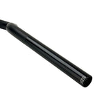 The ODI Podium V-Twin 1" Moto Handlebar for Harley-Davidson Second Generation Throttle-By-Wire Motorcycles features a black finish and slight upward/backward sweep, inspired by V-Twin design, shown on a white background.