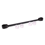 The ODI V-Twin Handlebar Crossbar by ODI includes two metal crossbars (one silver, one black) with three white mounting clips each—perfect as a motocross handlebar accessory. A faint bicycle handlebar image appears below.