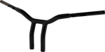 The LA Choppers Kage Fighter Handlebar for Harley-Davidson Second Generation Throttle-By-Wire Motorcycles features a bold, split stem design with dual uprights, showcased on a plain light background.