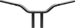 The LA Choppers Kage Fighter Handlebar for Harley-Davidson Second Generation Throttle-By-Wire Motorcycles features a bold, split stem design with dual uprights, showcased on a plain light background.