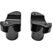 Four HardDrive Forged 2" Risers for Harley-Davidson, designed for 1" handlebars—two in chrome and two in black—are arranged on a white background.