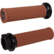 Thirteen ODI Ruffian Lock-on Grips For Harley-Davidson Cable Throttle are displayed in various colors, arranged in rows on a white background beside bold "CABLE THROTTLE" text. Designed by ODI for compatibility with Harley-Davidson Cable Throttle systems, these grips combine standout style and reliable performance, making them ideal for customizing your ride.