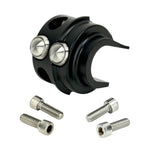 LC Fabrications Gen 2 Clamshell Panels With Integrated Microswitches for 1982-2013 Harley-Davidson, shown with hex screws—perfect for custom switch housings or blanking plates.