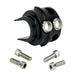 LC Fabrications Gen 2 Clamshell Panels With Integrated Microswitches for 1982-2013 Harley-Davidson, shown with hex screws—perfect for custom switch housings or blanking plates.