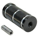 The Moto Iron® Knurled Billet Shift/Brake Peg for Harley-Davidson features a cylindrical, textured grip with smooth, polished ends in black for superior traction and style.