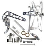 A set of TC Bros. Pro Series Mid Controls for a Harley Davidson Softail motorcycle.