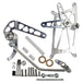 A set of TC Bros. Pro Series Mid Controls for a Harley Davidson Softail motorcycle.