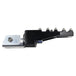 Three TC Bros. Pro Series MX Lite Foot Pegs for Harley Davidson models, featuring metallic spiked surfaces, are arranged side by side in silver, black, and gold.