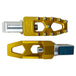 Three TC Bros. Pro Series MX Lite Foot Pegs for Harley Davidson models, featuring metallic spiked surfaces, are arranged side by side in silver, black, and gold.