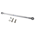 The TC Bros. Pro Series Adjustable Shift Linkage for 1984-Up Harley-Davidson Touring and Softail features billet aluminum construction with screws and bolts, making it ideal for precise shift adjustments.
