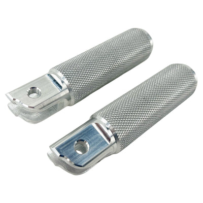 A pair of TC Bros. Nomad Rider Foot Pegs fits 2018-up Harley Softail M8 & Pan America with mounting brackets, likely made of CNC machined aluminum, positioned against a white background.