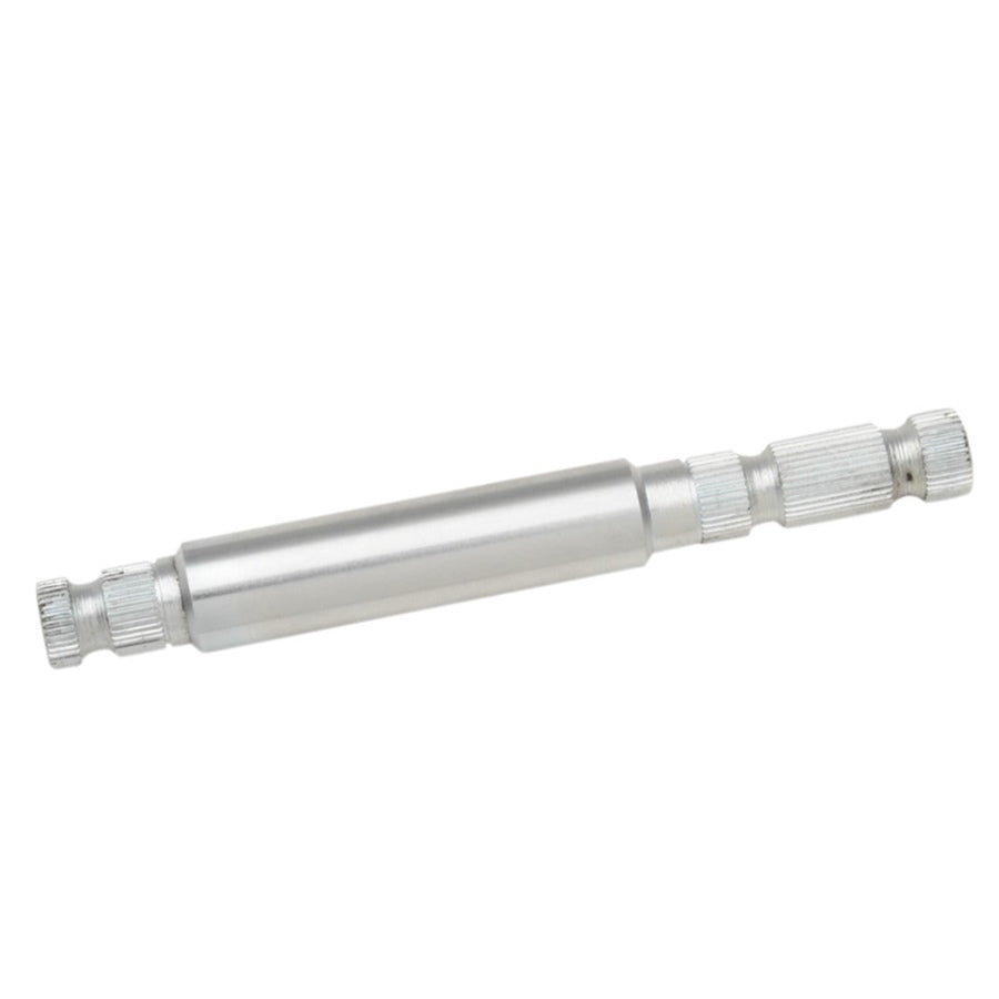Adjustable metal bike pump with Drag Specialties Shift Shaft on a white background.