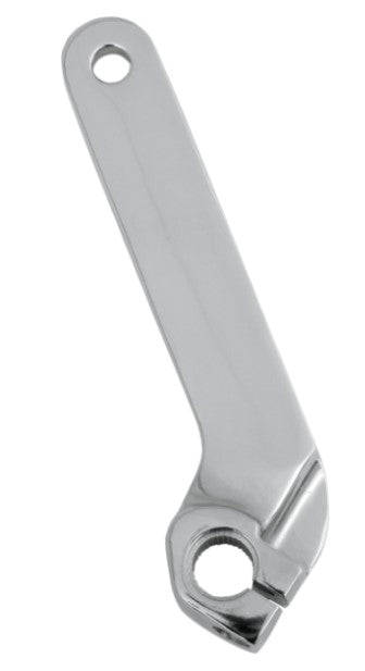 Single metal Inner Shift Lever - Drag Specialties FL 1982-2022- Chrome with a pivot hole at one end, commonly used in mechanical applications, isolated on a white background.