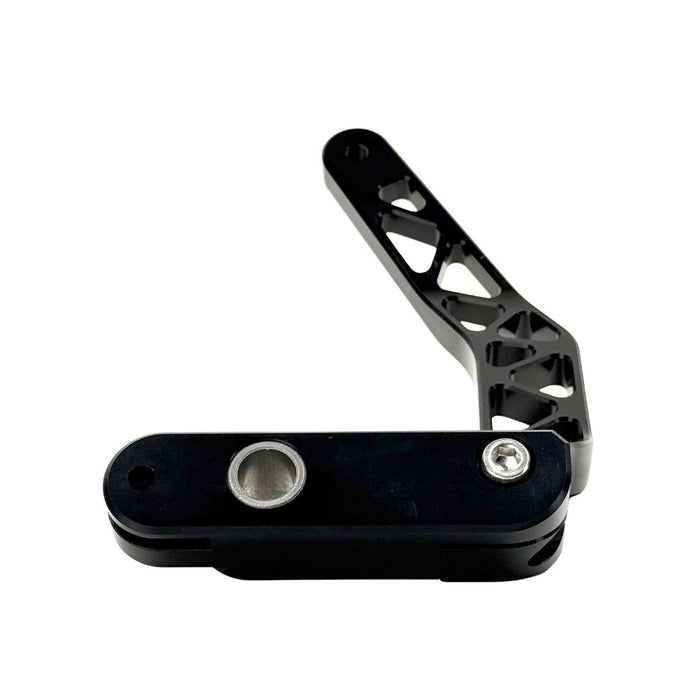 The TC Bros. Pro Series Truss Brake Pedal fits 1991-2017 Harley-Davidson Dyna models, featuring a billet aluminum construction with cut-out triangular patterns and mounting holes.
