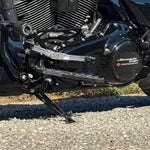 Two silver-finished metal bicycle crank arms, each with a slot and hole for attachment—crafted with the same precision as the TC Bros. Pro Series Shift Lever for 1982-Up Harley-Davidson Big Twin.