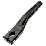 Two silver-finished metal bicycle crank arms, each with a slot and hole for attachment—crafted with the same precision as the TC Bros. Pro Series Shift Lever for 1982-Up Harley-Davidson Big Twin.