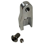 The TC Bros. Pro Series Easy Shift Lever Extension for Harley-Davidson Big Twin—Twin Cam includes silver and black metal brackets with threaded holes, engraved logos, and screws. Fits Touring, Dyna, and Softail models.