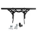 The TC Bros. Front Crash Bar for Harley-Davidson M-8 Softail w/ Mid Controls is a black metal engine guard, shown with mounting hardware—bolts, washers, spacers, and brackets—ideal for added protection on your Softail.