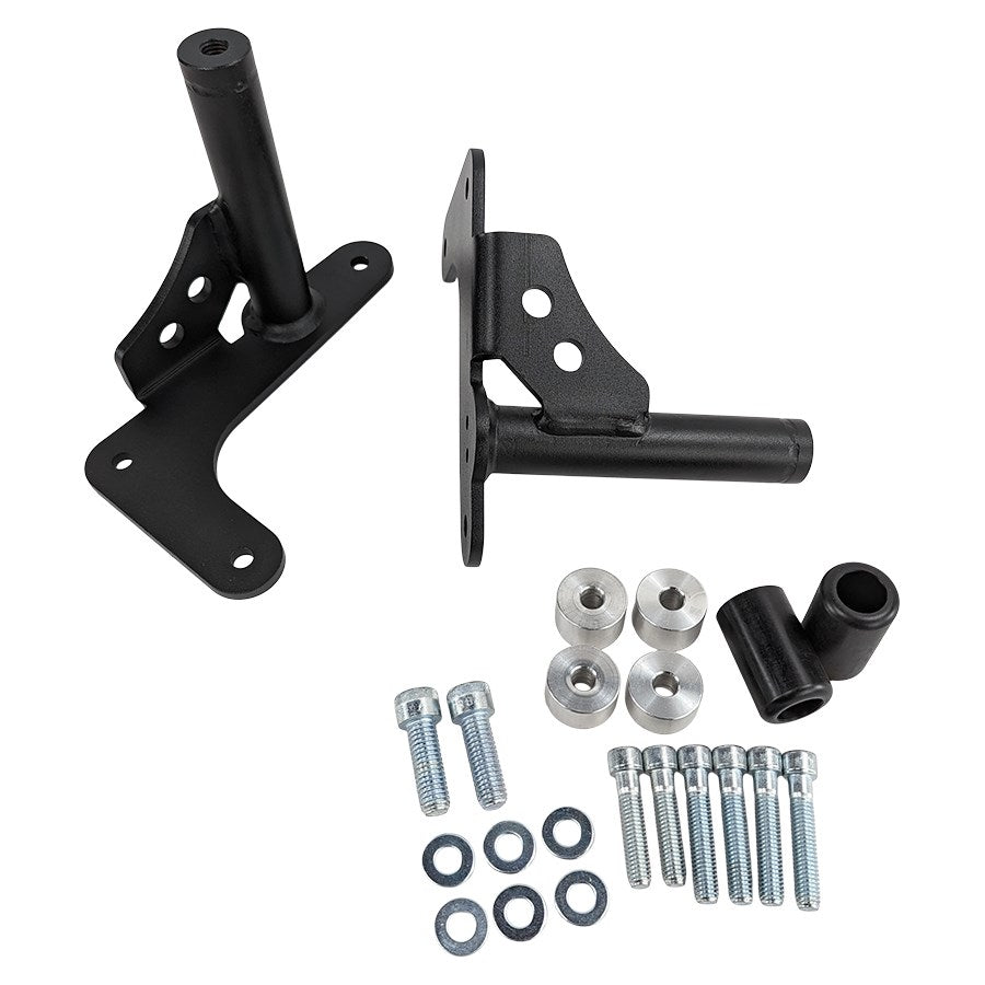 A TC Bros. Rear Crash Bar Frame Slider with bolts and nuts for Softail models.