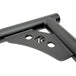 Two black metal TC Bros. Rear Saddlebag Guards with mounting holes, four bolts, two nuts, and four rubber grommets are arranged on a white background—essential components from TC Bros. for installing rear saddlebag guards on 2009-up Harley-Davidson Touring models to enhance rear crash protection.