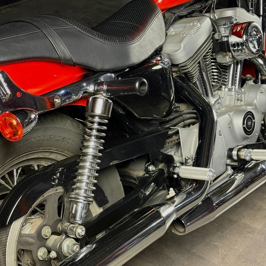 Slider Telaio 4.5" In Poliacetale Per Harley Sportster 883/1200 (2004-2023) E Forty Eight, Nero, Anticaduta