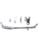 Mid-USA Complete Jiffy Stand Kit for 1936-1988 Harley-Davidson Big Twin includes a chrome kickstand, mount bracket, spring, and hardware. Text on white background reads "Big Twin Chopper Jiffy Stand"—ideal for Harley-Davidson Big Twin models.