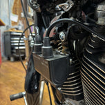 A TC Bros. Sportster Coil Relocation Kit fits 1995-2003 with nuts and bolts, perfect for a Harley Davidson Sportster.