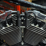 A TC Bros. Coil Relocation Bracket 2007-newer Harley Sportster on a white background.