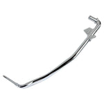A Moto Iron® Chrome +1" Kickstand 1999-2005 Dyna 12" motorcycle exhaust pipe.