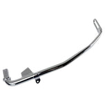 A Moto Iron® Chrome +1" Kickstand 1999-2005 Dyna 12" motorcycle exhaust pipe.
