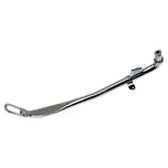 A Moto Iron® Chrome +1" Kickstand 1999-2005 Dyna 12" motorcycle exhaust pipe.