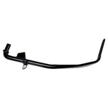 A Moto Iron® black +1" kickstand designed for 2006-2017 Dyna models, accompanied by durable rear shocks and mounting brackets.