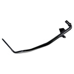 A Moto Iron® black +1" kickstand designed for 2006-2017 Dyna models, accompanied by durable rear shocks and mounting brackets.
